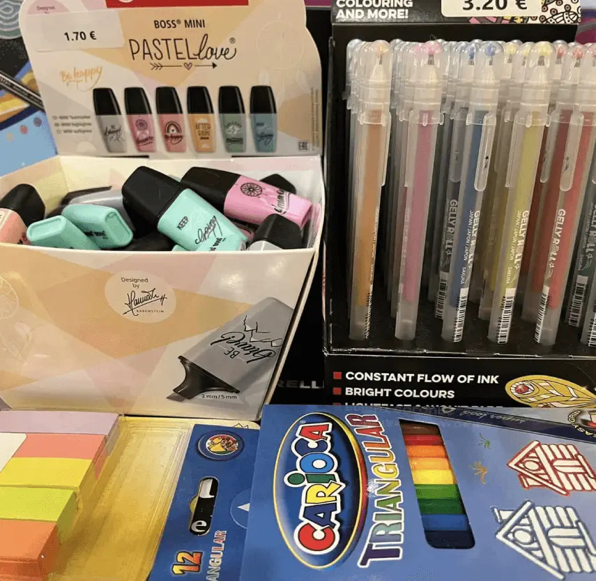 Surligneurs pastel, stylos gel et fournitures scolaires – Copy Shop Erasme, Anderlecht